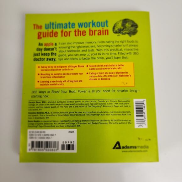 365 Ways to Boost Your Brain Power by Carolyn Dean Health Advice Paperback Book - Picture 2 of 4